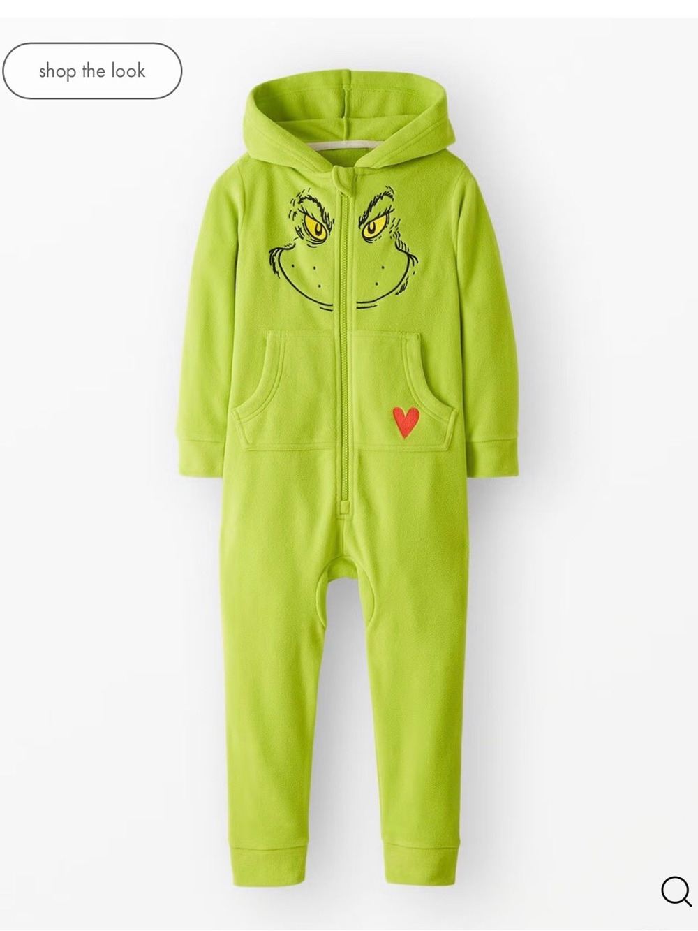 Hanna Andersson Lime Green Grinch Fleece Onesie. NWT